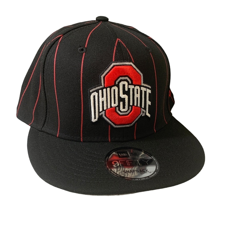New Era Ohio State Buckeyes Pinstripe Vintage Adjustable Snapback 9FIFTY Hat Cap